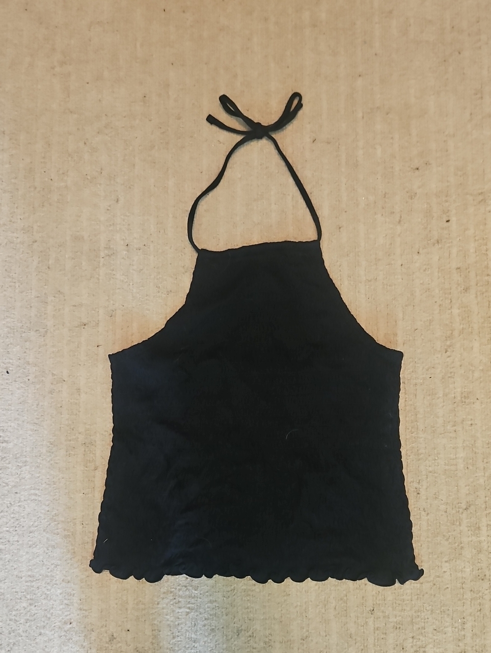 Old Navy Black Halter Crop Tank Top